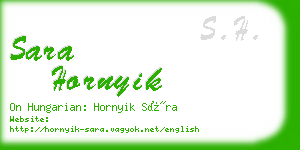 sara hornyik business card